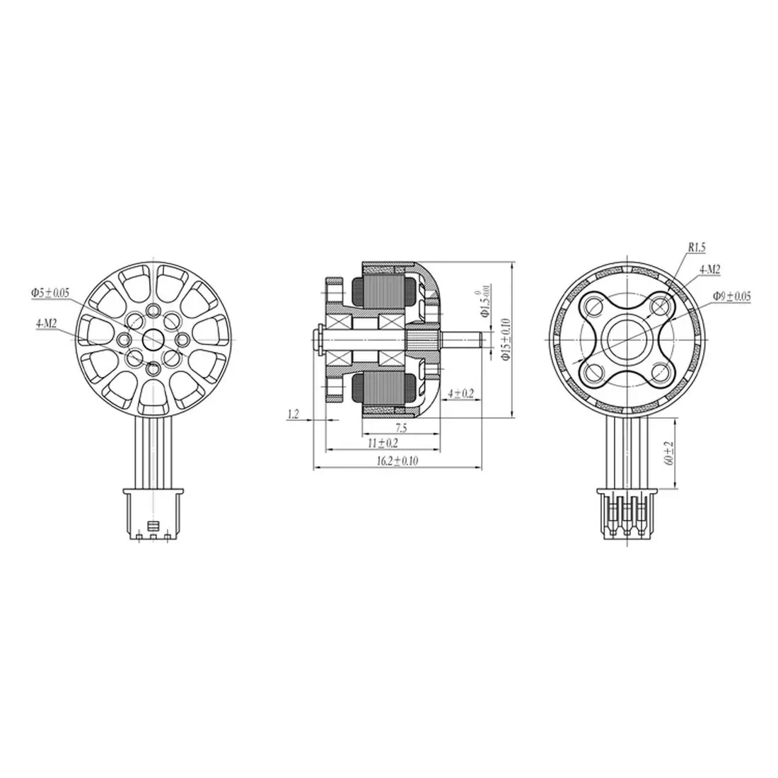 Happymodel EX1204 1204 5000KV 2-4S 6500KV 2-3S Brushless Motor 1.5mm Shaft for BetaFPV 3inch Larva X HD Toothpick RC Drone