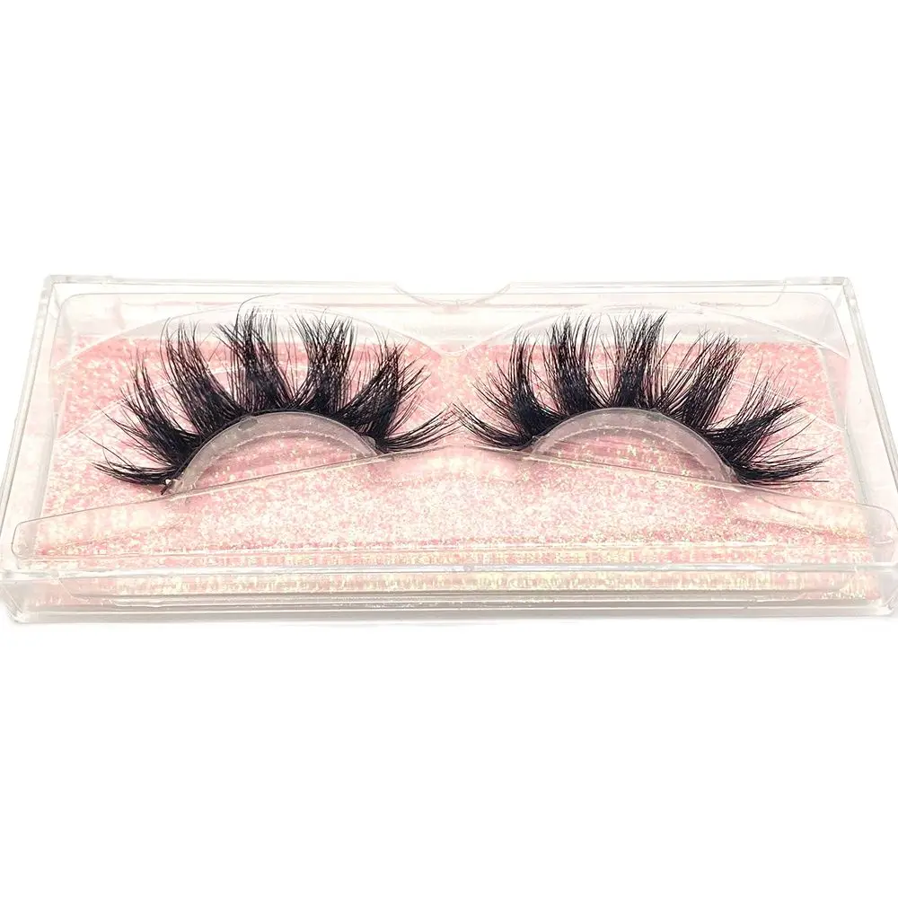 20mm Lashes 6D Mink Eyelashes Pink Pullbox Cross Thick Style Wedding Attend Important Occasions Go With Heavy Eyelash Extension