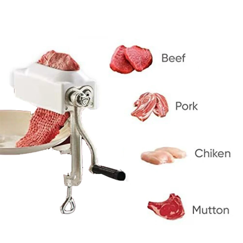 Kitchen Manual Meat Tenderizer Pork Beef Steak Flatten Tool Heavy Duty Clamp Roller Machine Meat Poultry Kitchen Tools