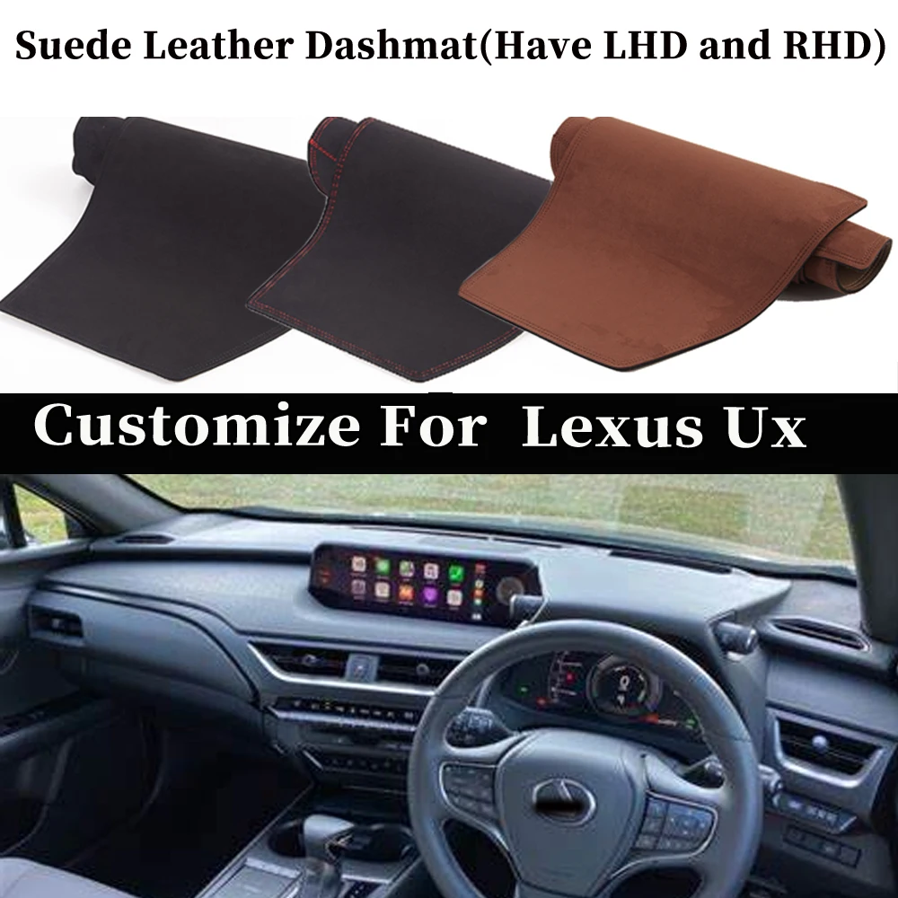 

Accessories Suede Leather Dashmat Dashboard Cover Pad Dash Mat Carpet Car-styling For Lexus Ux200 UX 250h 2018 2019 2020 2021