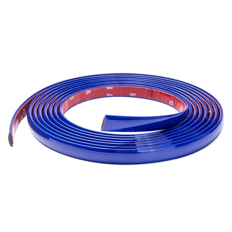 Blue Car Window Decoration Protector  PVC Strip Chrome Styling Auto Window Edge Chrome-plated Moulding Trim Strip Automobiles