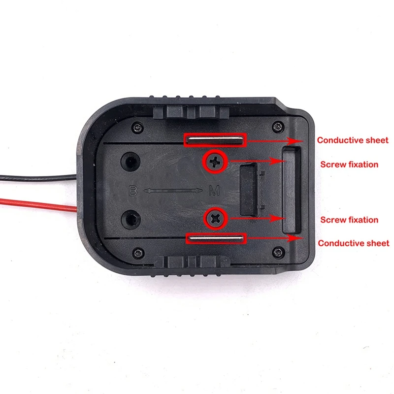 Adapter for MAKITA& 18V Battery Power Mount Connector Adapter Dock Holder with 12 Awg Wires Adapter