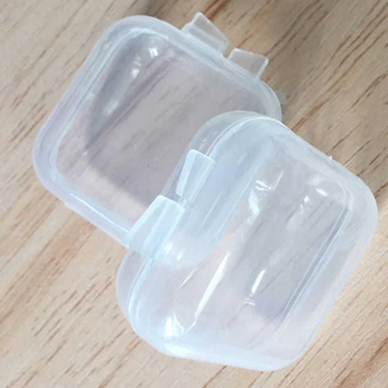 5pcs/Lot Hot Sale Transparent Portable Plastic Case Earplugs Box for Accessories Screw Travel Mini Small Storage Boxes