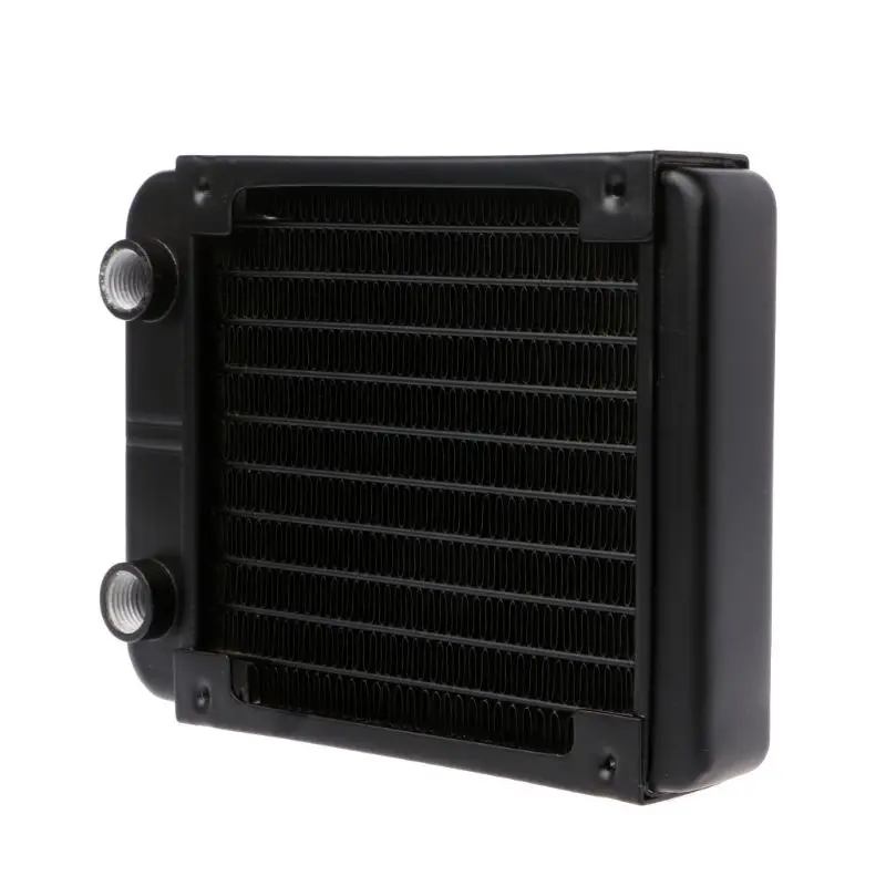 120mm Aluminum Computer Radiator Water Cooler 10 Tube CPU Heat Sink Exchanger R66F