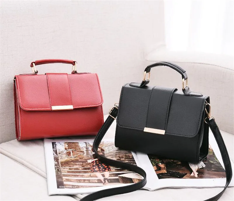 Heißer Verkauf Flap Sling Schulter Taschen für Frauen Einfarbig Umhängetasche Messenger Tasche Geldbörse Weibliche Leder Handtasche Tasche – Detail 17