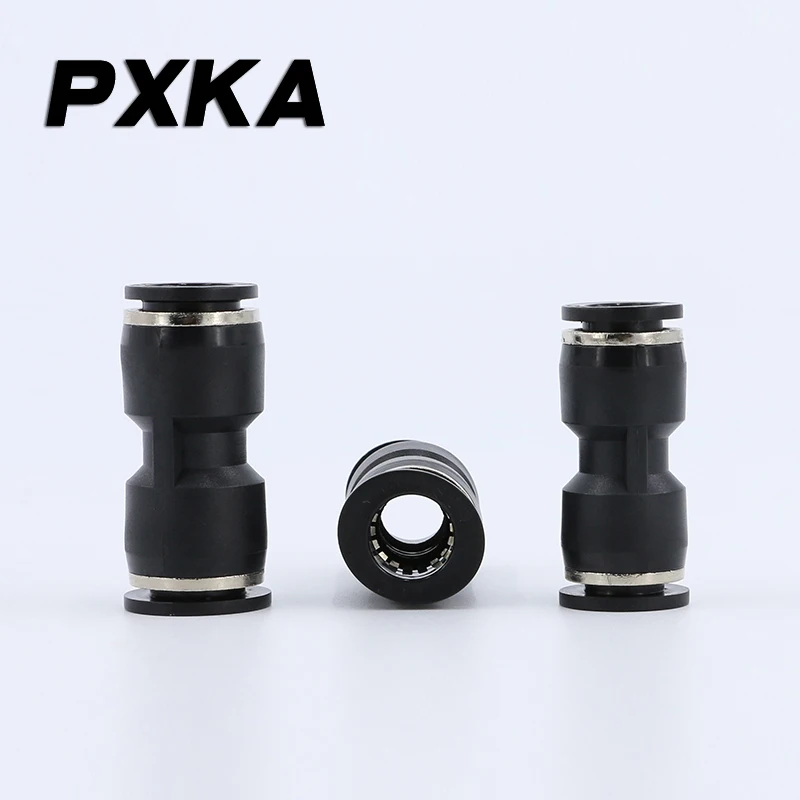 2PCS Tracheal connector 8mm quick insert quick 6 pneumatic butt joint 10 plastic 12 straight reducer