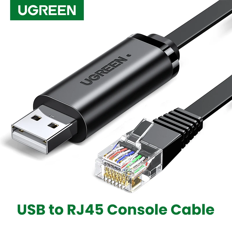 Ugreen USB to RJ45 Console Cable RS232 Serial Adapter for Cisco Router 1.5m USB RJ 45 8P8C Converter USB Console Cable