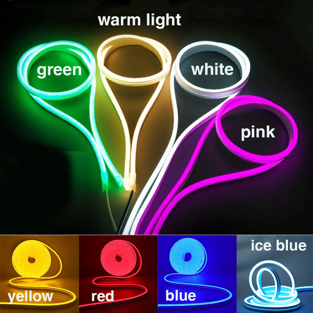 DC 5V USB Touch Dimmerable Neon Strip IP65 Waterproof Red Blue Pink White Ice Blue 120leds/m 2835 Flexible LED Strip