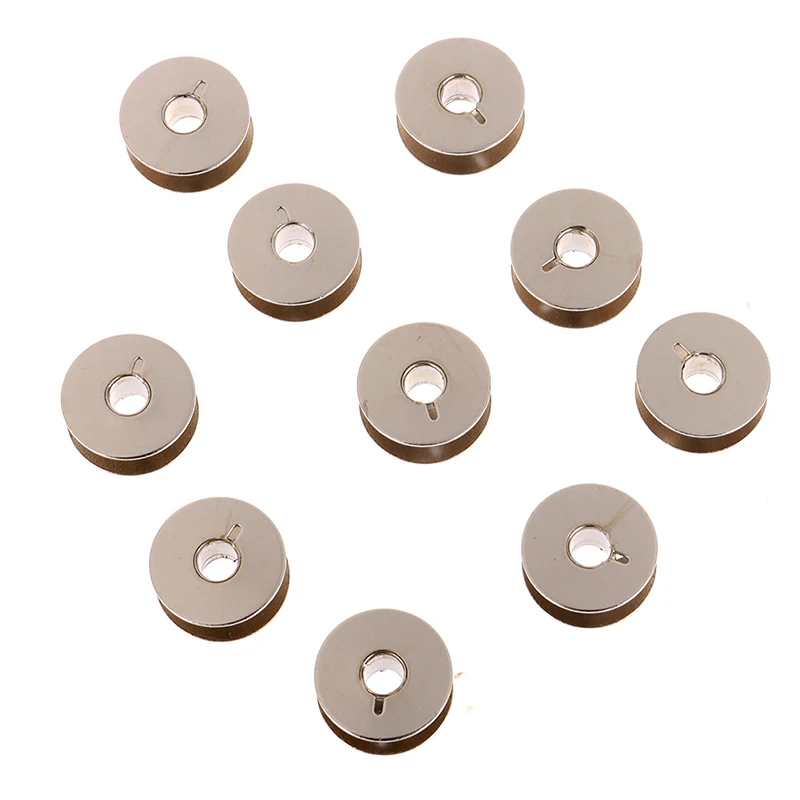 10PCS Metal Bobbins Spool Sewing Craft Tool Stainless Steel Sewing Machine Bobbins Spool for Brother Janome Singer