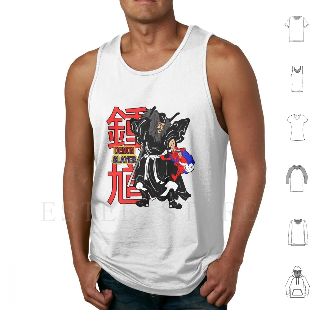 Shoki The Demon Tank Tops Vest Japan Demon Demon Oni Akuma Hannya Japanese God