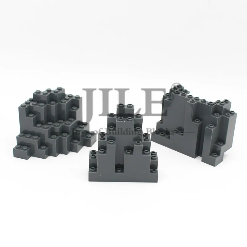 Moc Rock Panel Rockery Mountain DIY City Street View Bulk Building Blocks Bricks Set Compatible with Assembles Particles Toys
