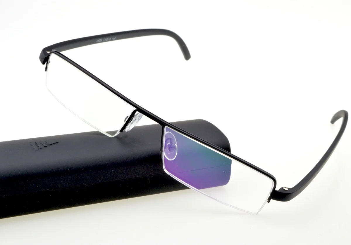 Modern Design Slim Men Women with Case Black Reading Glasses +0.75 +1 +1.25 +1.5 +1.75 +2 +2.25 +2.5 +2.75 +3 +3.25 +3.5 +3.75+4