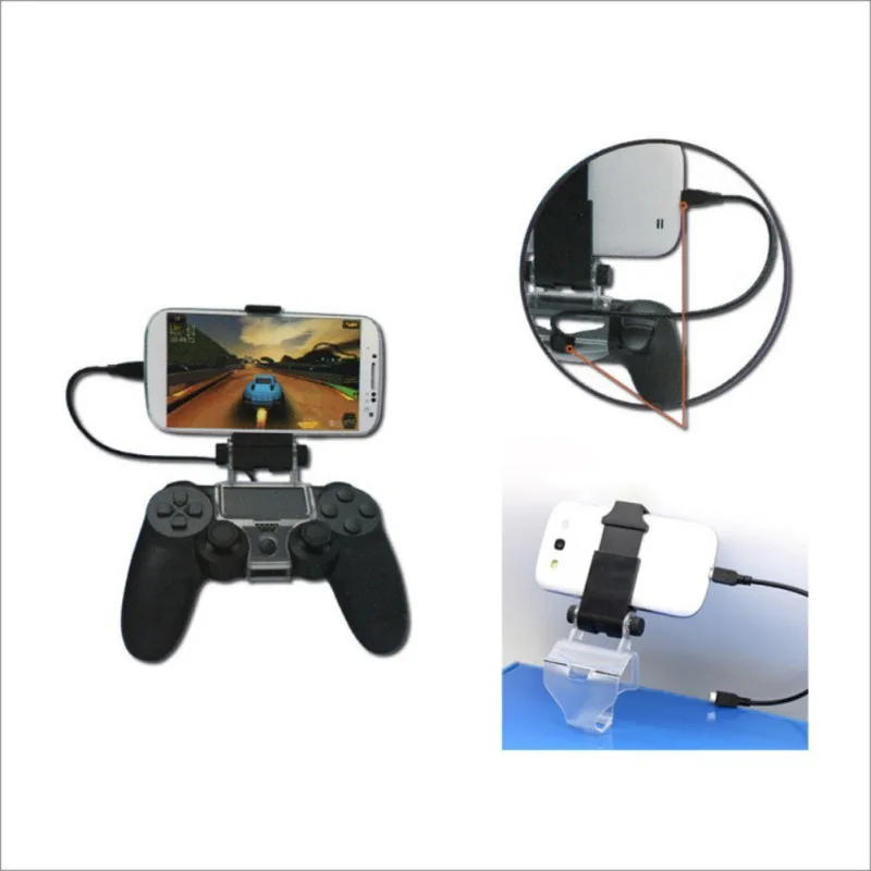 Morsetto per telefono Supporto per clip da gioco retrattile Controller per gamepad wireless Staffa di montaggio per maniglia per accessori per controller PS4