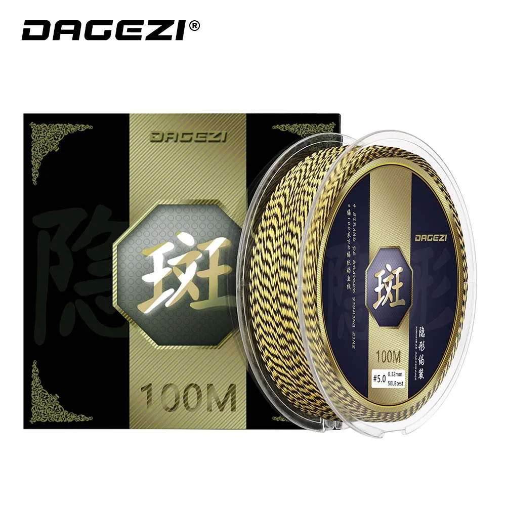 DAGEZI 100M 4Strand PE Braided Fishing Line 25 30 40 50 80LB 110yds Super Strong fishing gear tackle and line