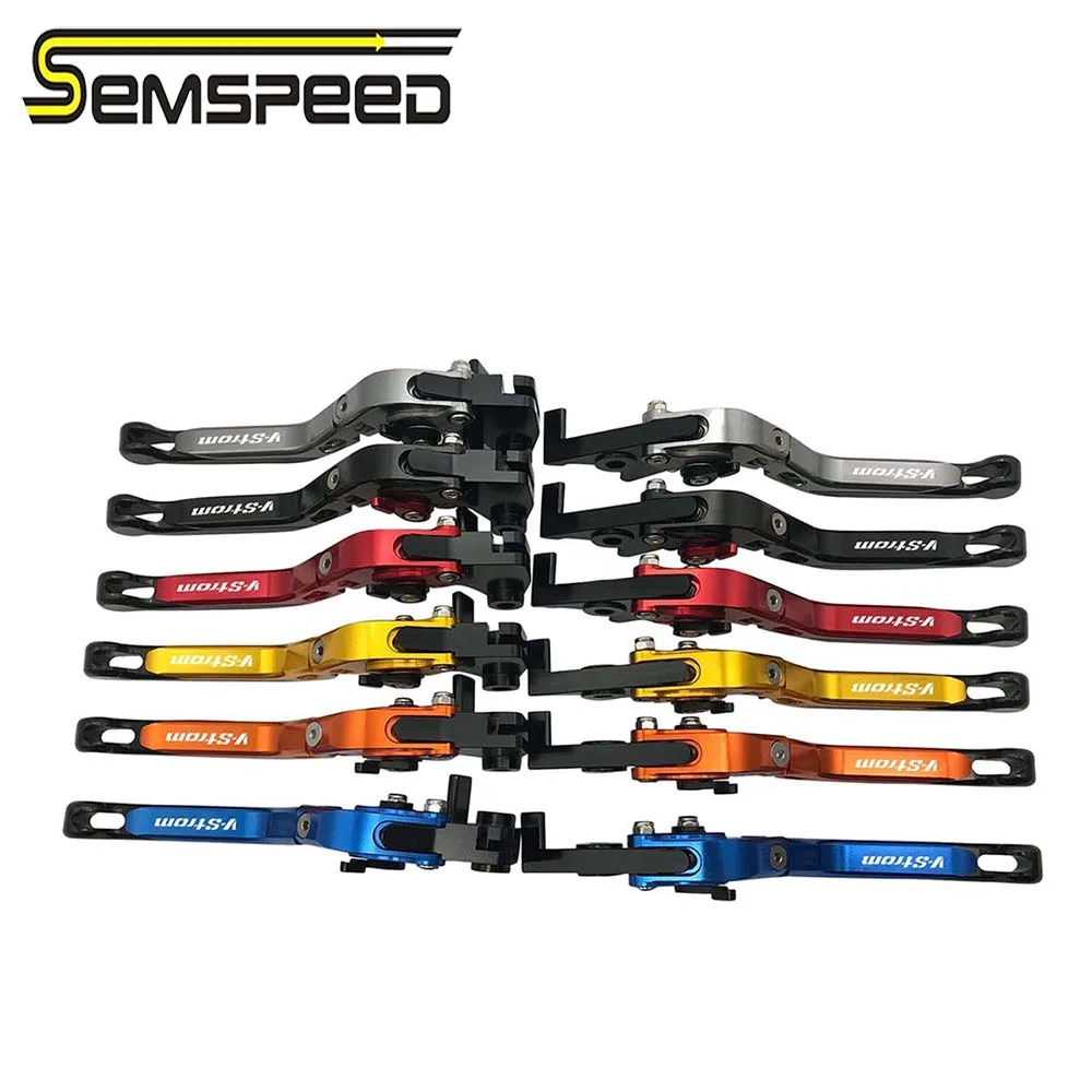 SEMSPEED For Suzuki DL1000/V-STROM/XT 2002-2019 2020 Motorcycle CNC Foldable Extendable Brake Clutch Levers Handle Bar Grips End