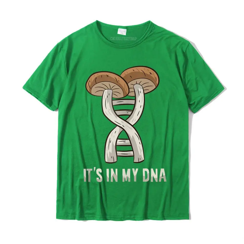 Mushroom Hunting Picking Mushrooms It's In My DNA Mycology Men Tee Shirt Wholesale Man Tops Tees Europe Tshirts Cotton Design