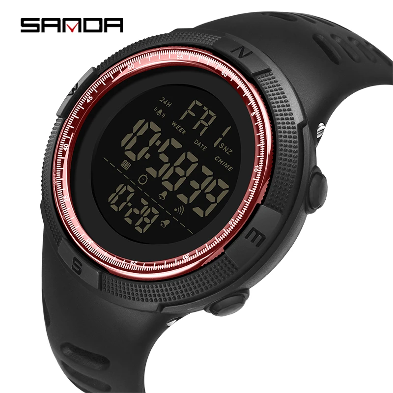 Fashion Sanda Brand Outdoor Sport Watch Men Multifunction Watches Alarm Clock Countdown Waterproof Military Digital Reloj Hombre