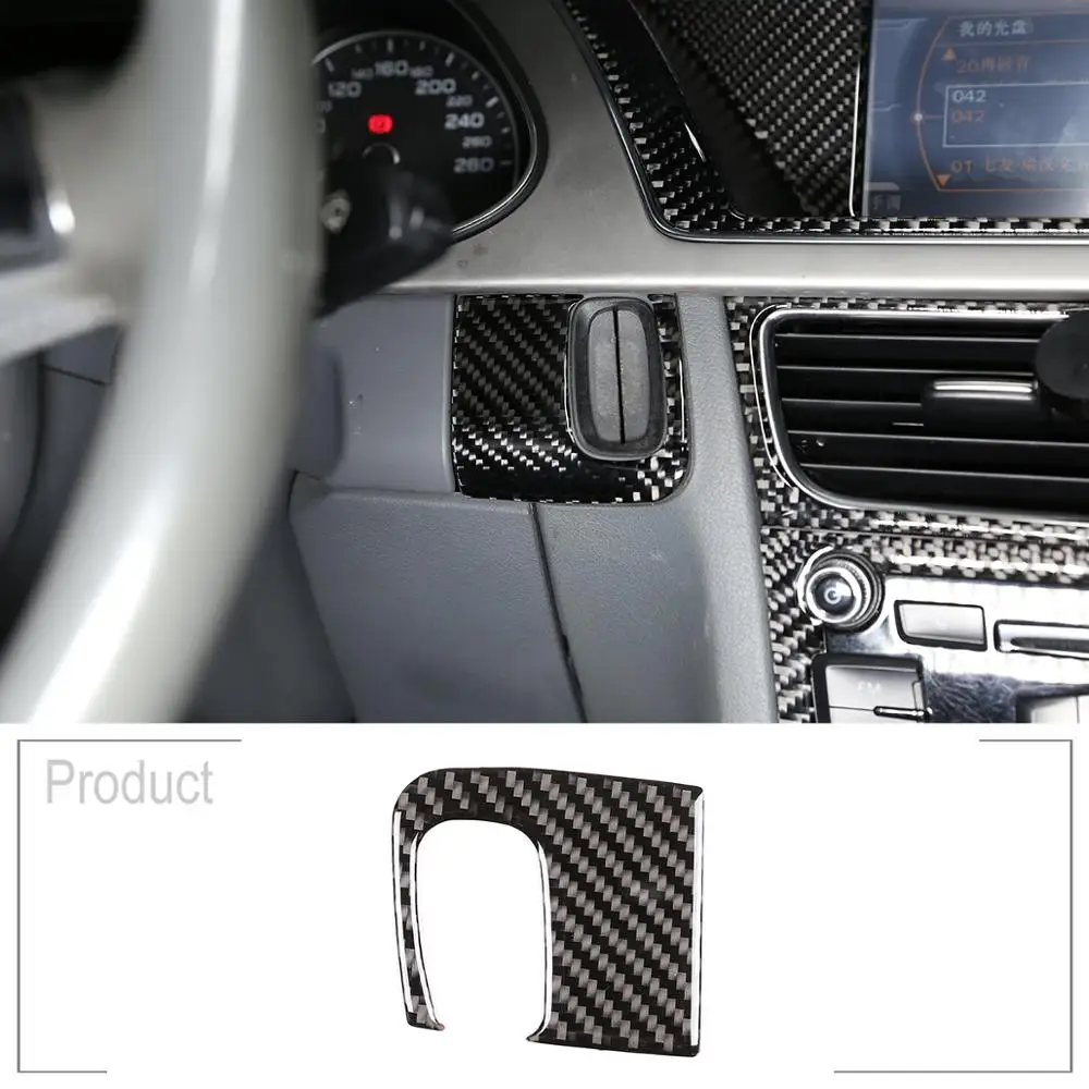 

1 Pcs Soft Carbon Fiber Car Key Hole Frame 3D Interior Accessories Sticker For Audi A4L / A5 2009-2016