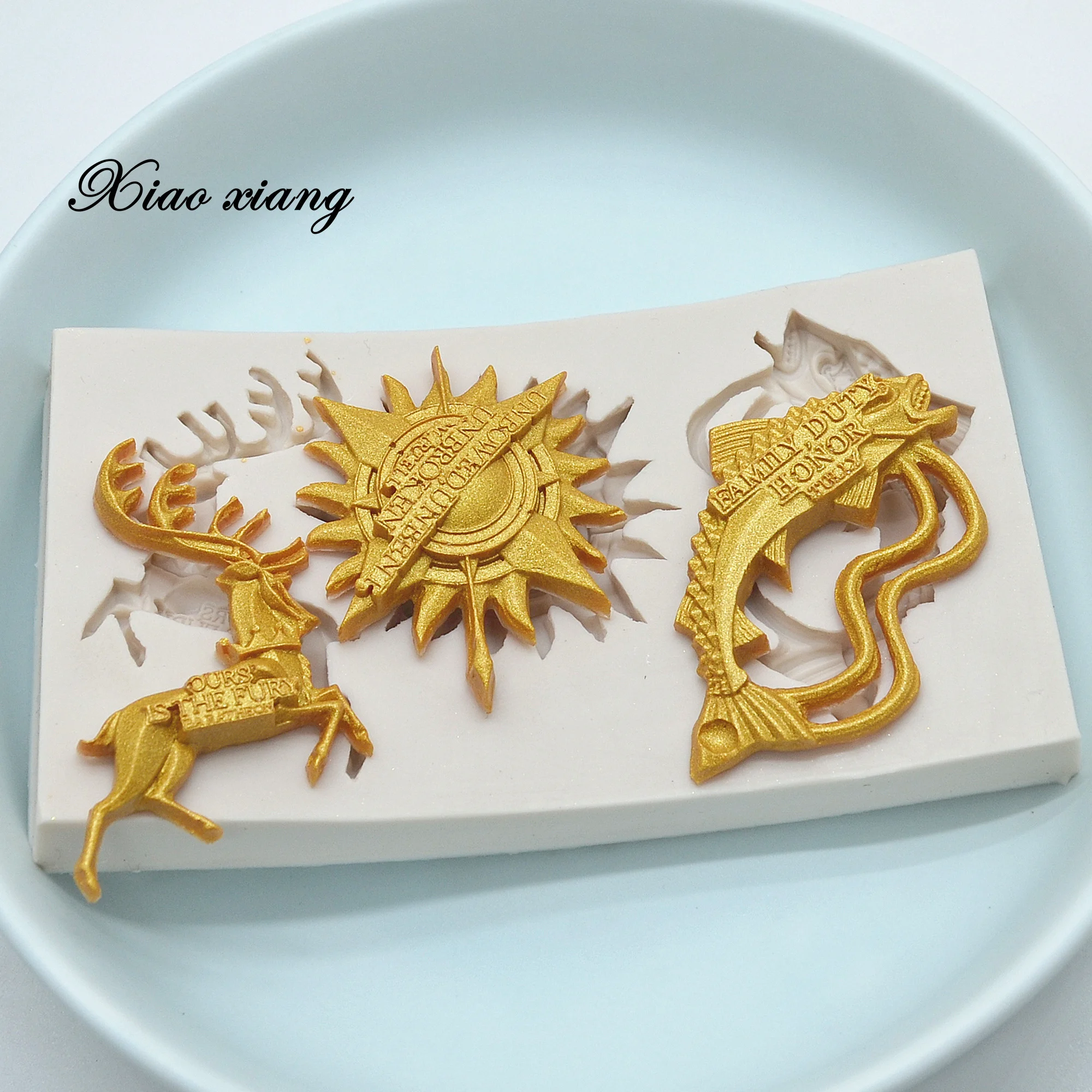 Deer And Fish Silicone Fondant Molds For Baking Candy Chocolate Cookie Baking Mould Christmas Cupcake Cake Decorating Tools