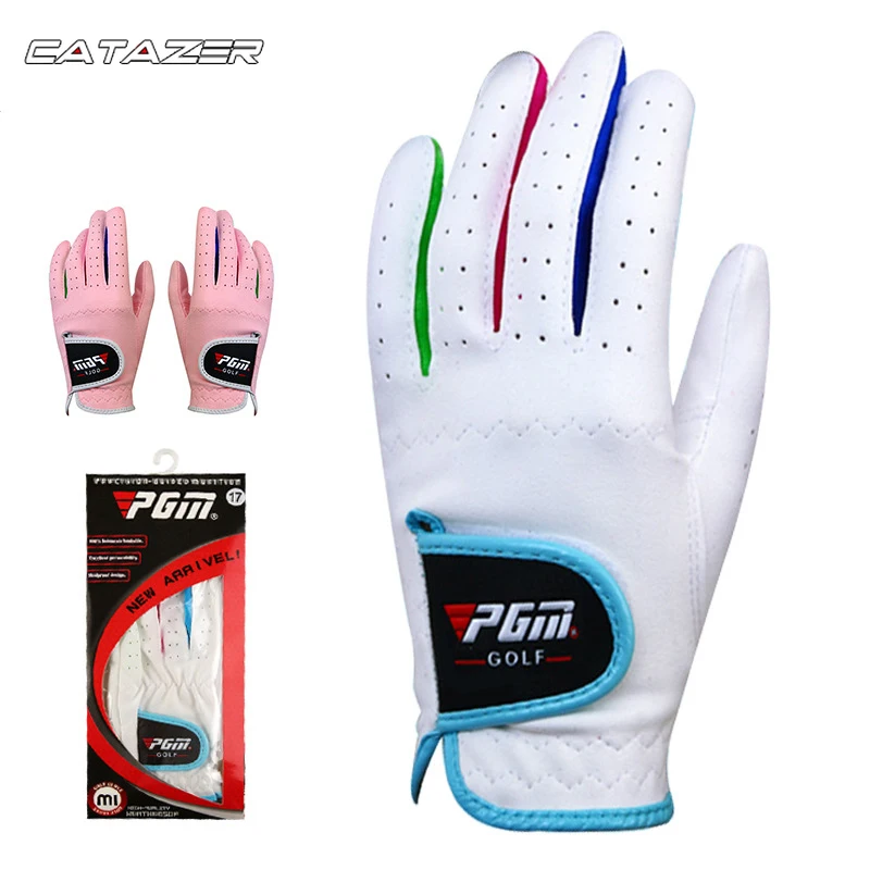 Golf Gloves Women Microfiber Teenager Golf Gloves Soft Fit Sport Grip Durable Gloves Anti-skid Breathable Sports Gloves