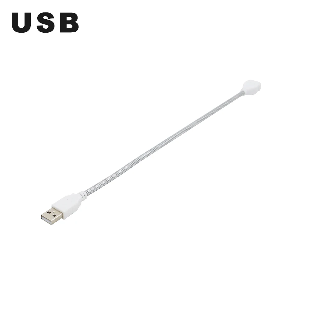 1Pcs USB Extension Line Flexible Metal Extender Cord 35cm Male to Female USB Extension Cable Extension Pole for USB Growth Lamp