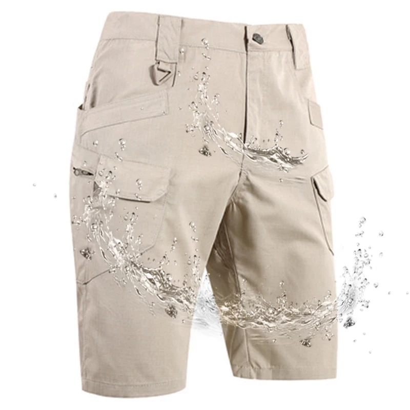 Summer Hot Sale Waterproof Men Casual Shorts Cargo Joggers Shorts Men Oversized Trousers Loose Multi-pocket Work Short Pants