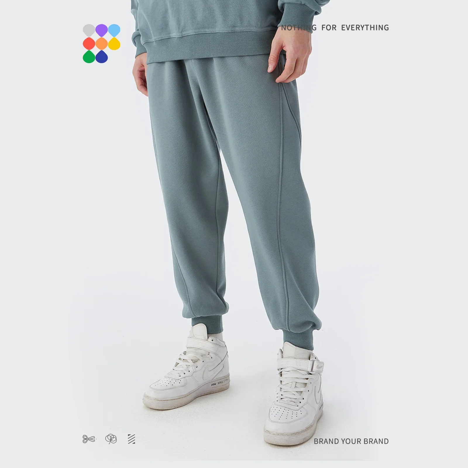 

Alt Basic Couple Jogger Pants Winter Thick Fleece Track Pants Men Sportswear Leisure Sweatpants Set Unisex 13015W21