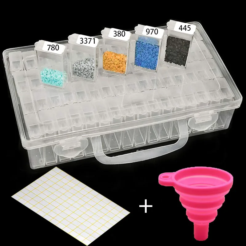 

Коробка для хранения 10/64/128/256 бутылок Инструменты для вышивки картин со стразами аксессуаров контейнер для бисера Алмазная вышивка мозаика удобный ящик