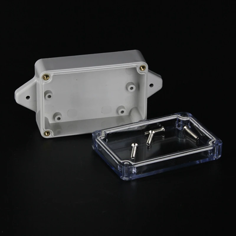 83x58x35mm ABS IP65 Waterproof Plastic Wire Junction Box With Mounted Distribution Clear Enclosure Transparent Project Case