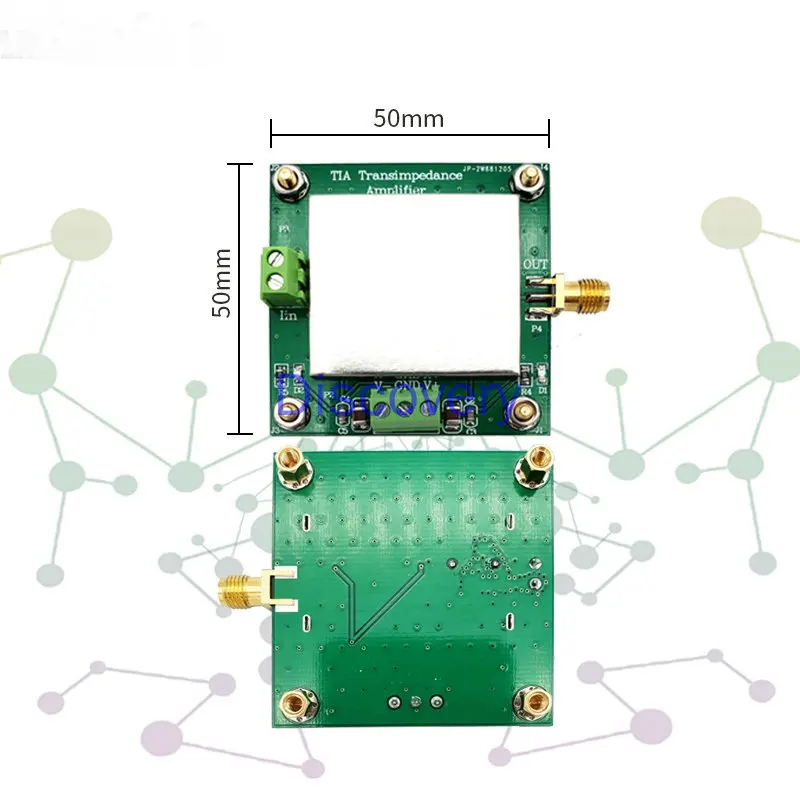 

TLC2201 TIA Transresistance Amplifier Weak Current Measurement Module IV Conversion Preamplifier Silicon Light Detection