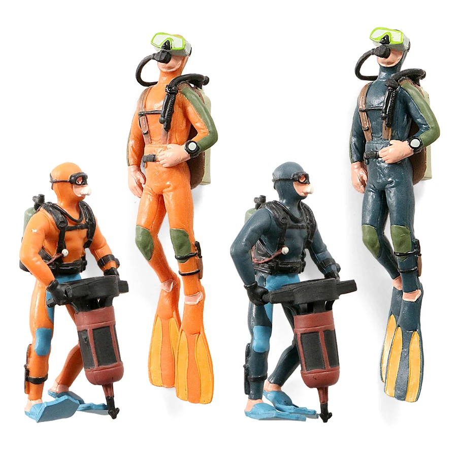 Simulation Diver Man Figurine,Underwater Adventurer Worker Doll Frogman Models Action Figure Toy Collection Decoration Toys