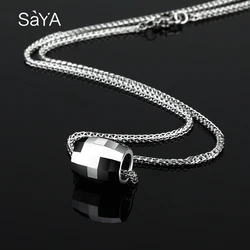 New Arrival High Polished Tungsten Carbide Pendants Necklace Faceted Finished Men's Fashion Jewelry Scratch Proof