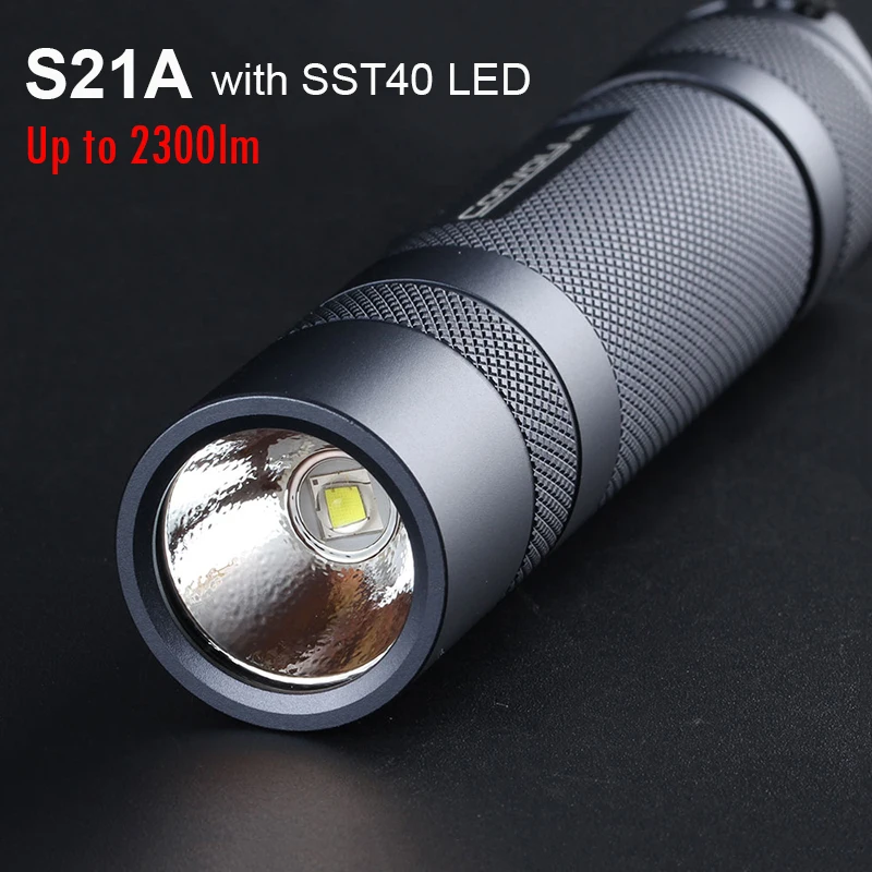 

Flashlight Convoy S21A Torch With Luminus SST40 Grey Lanterna S2+ 21700 Version 2300lm Linterna Led Portable Lighting Fishing