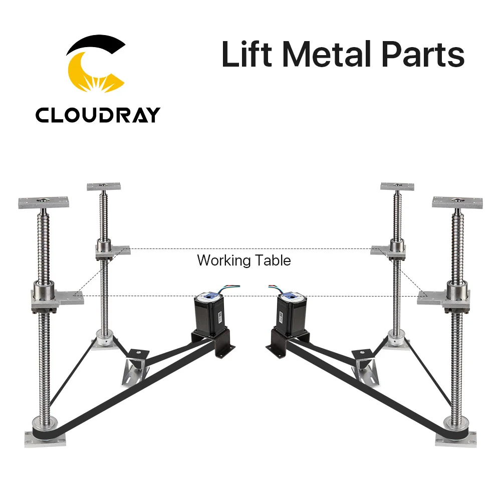 Cloudray motorized up and down table platform Lift Metal Parts for CO2 Cutting and Engraving Machine