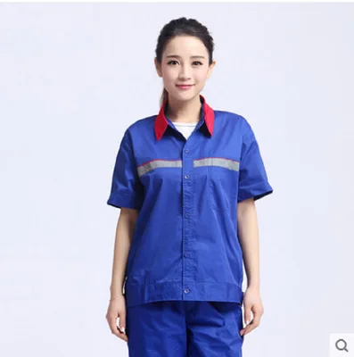 Anti-static short-sleeved summer uniform gas station tooling sinopec summer uniform