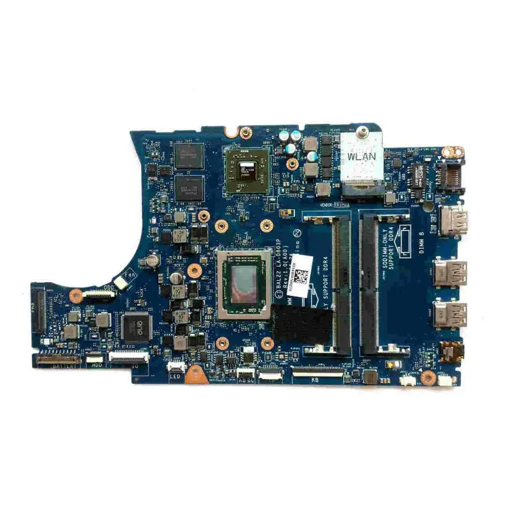 

KPK2C - DSC DDR4 MOTHERBOARD BAL22 LA-D803P w/ FX-9800P 2.7GHz + R7 M445 V2G GPU for Dell Inspiron 15 5565 / 17 5765