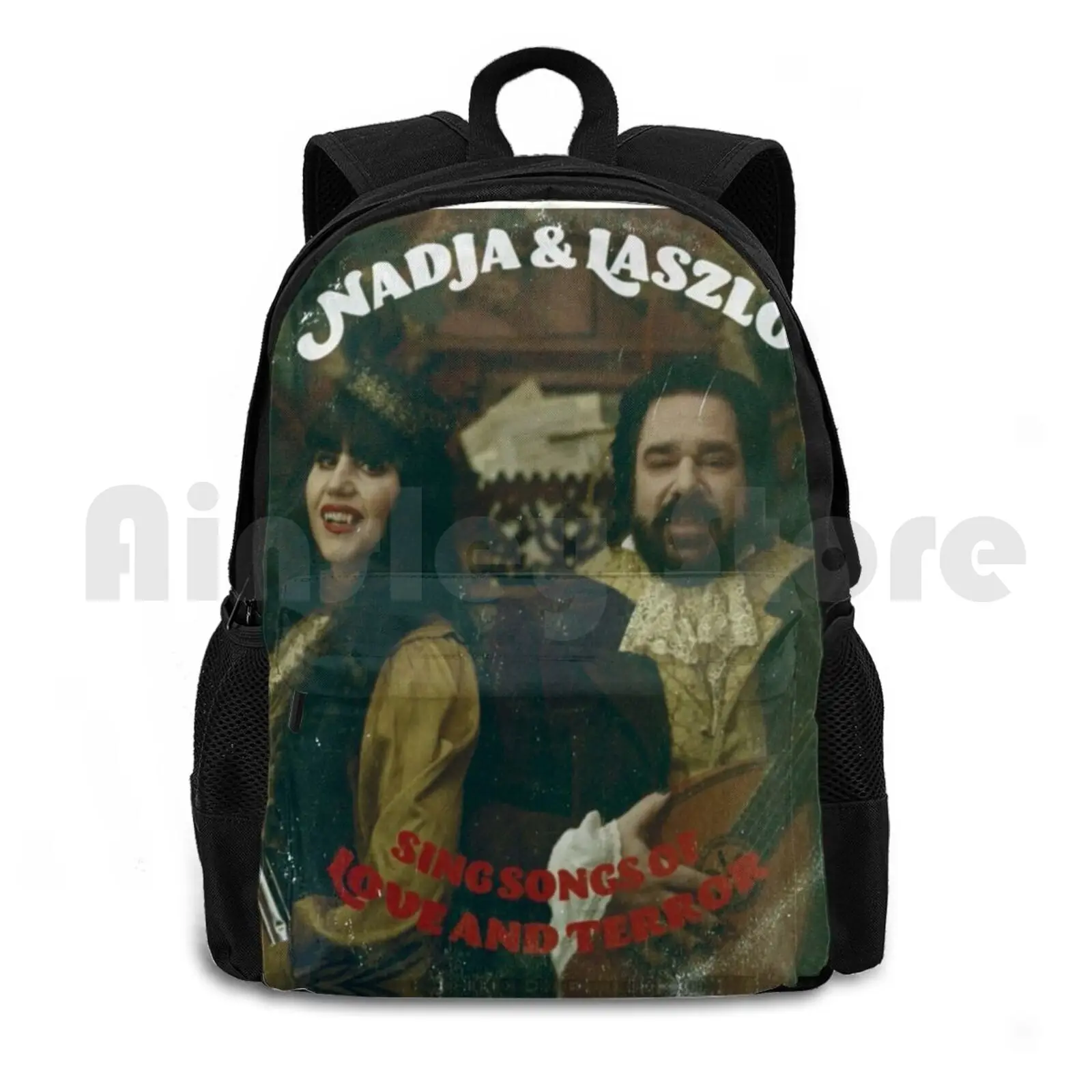 

Nadja & Laszlo Album-What We Do In The Shadows Outdoor Hiking Backpack Waterproof Camping Travel Nadja Laszlo What We Do In The