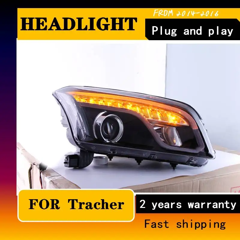 Car Styling For Chevrolet Tracker Headlights 2014 2015 2016 Trax DRL Bi Xenon Lens High Low Beam Parking Fog Lamp