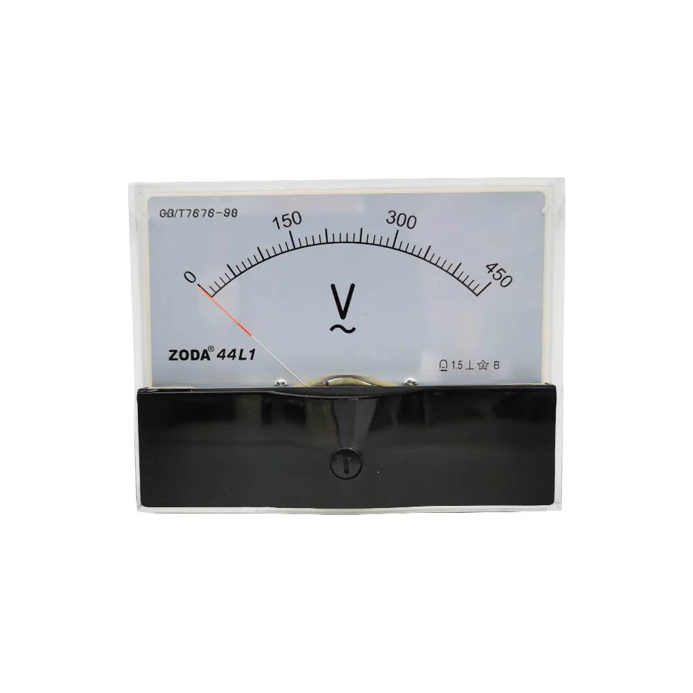 

1PC 44L1-V 250V 300V 450V 500V AC Analog Meter Panel Gauge AC Voltage Current Meter 100*80MM Voltmeter Voltimetro Pointer