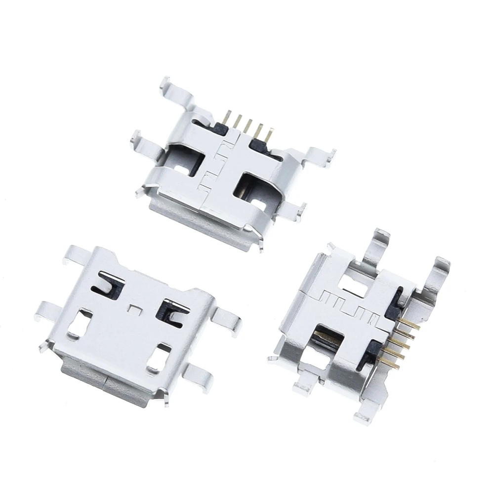 60pcs/lot 5 Pin SMT Socket Connector Micro USB Type B Female Placement 12 Models SMD DIP Socket Connector