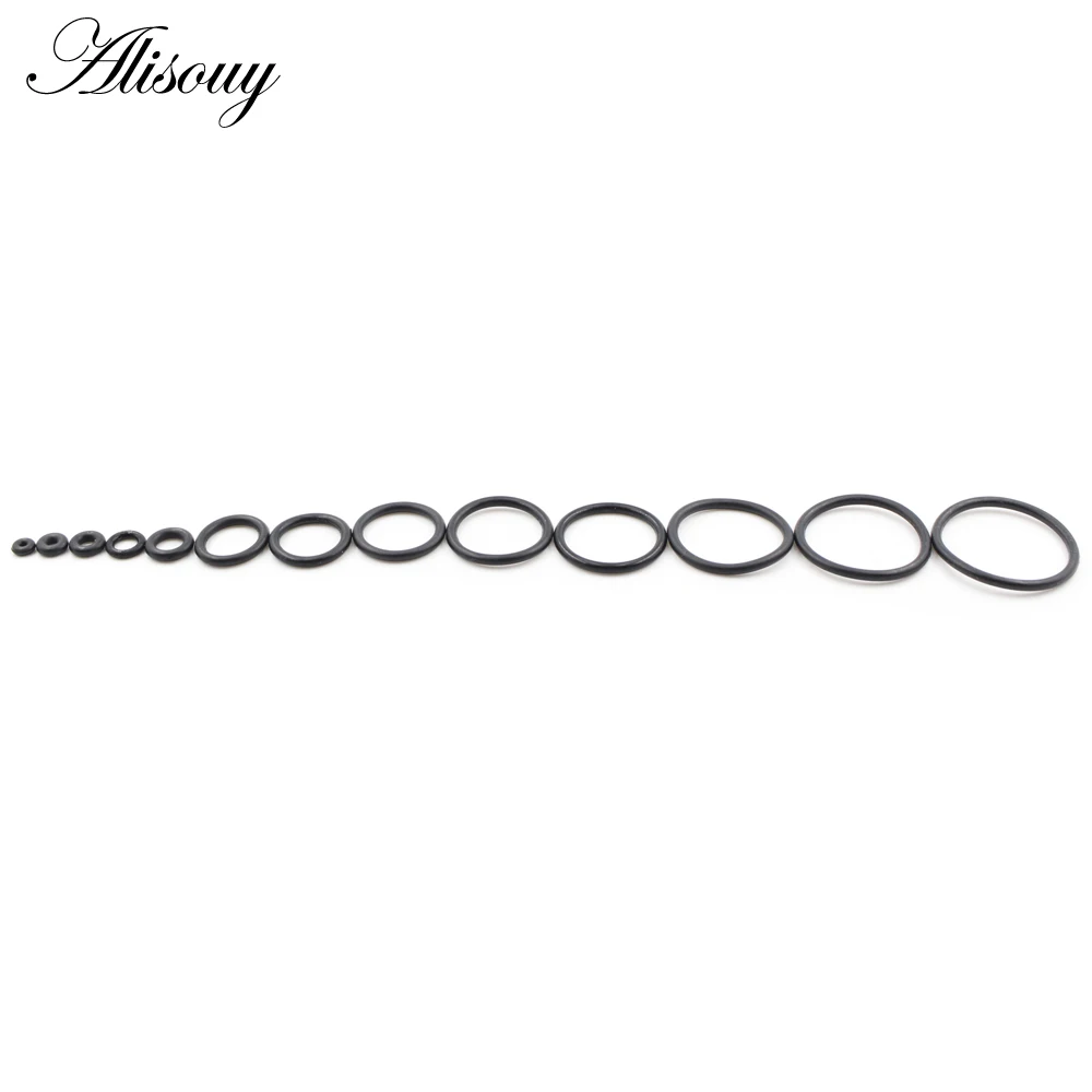 Alisouy 100pcs Rubber Silicone Seal Circle O-Rings Switch Dampeners Industrial Crafts DIY Jewelry For Ear Taper Expander Tunnels