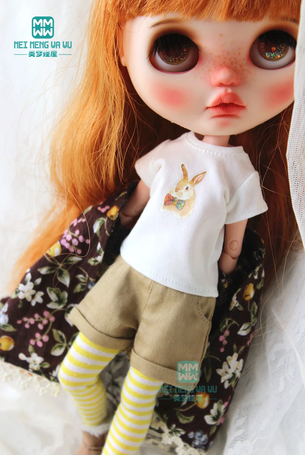 

1PCS Blyth Doll Clothes fashion T-shirt, shorts, tights T-shirt for Blyth , Azone1/6 doll accessories