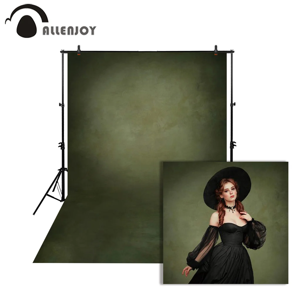 Allenjoy baby shower wedding photocall photography backdrop dark gray green screen old master photophone background wallpaper