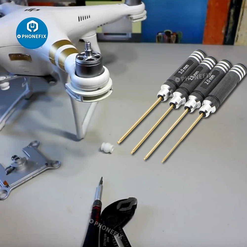 1,5mm 2,0mm 2,5mm 3,0mm Hex Schraube Fahrer Set Titan Hexagon Schraubendreher Tool Kit für Multi-achse FPV Racing Drone RC Hubschrauber