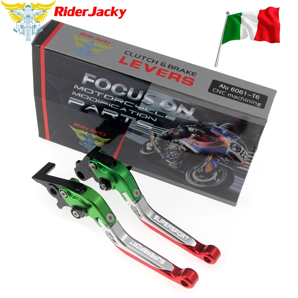 Italy Flag color For Ducati SUPERSPORT / S 2017-2018 Motorcycle CNC Folding Extendable Brake Clutch Levers