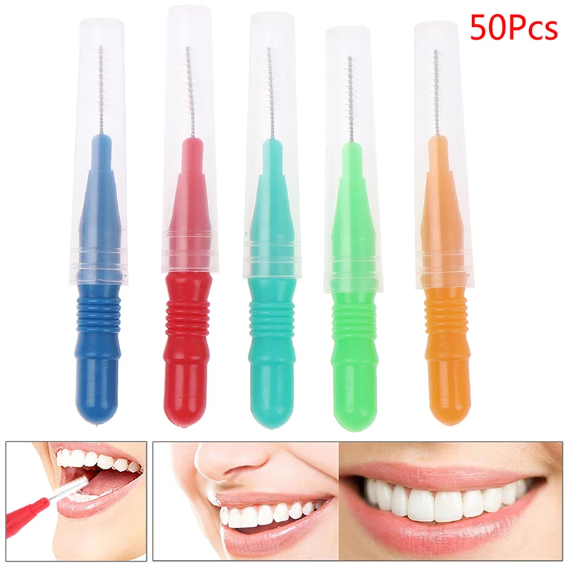 

8/10/50pcs Tooth Floss Oral Hygiene Dental Floss Soft Plastic Interdental Brush Toothpick Healthy For Teeth Cleaning Oral Care