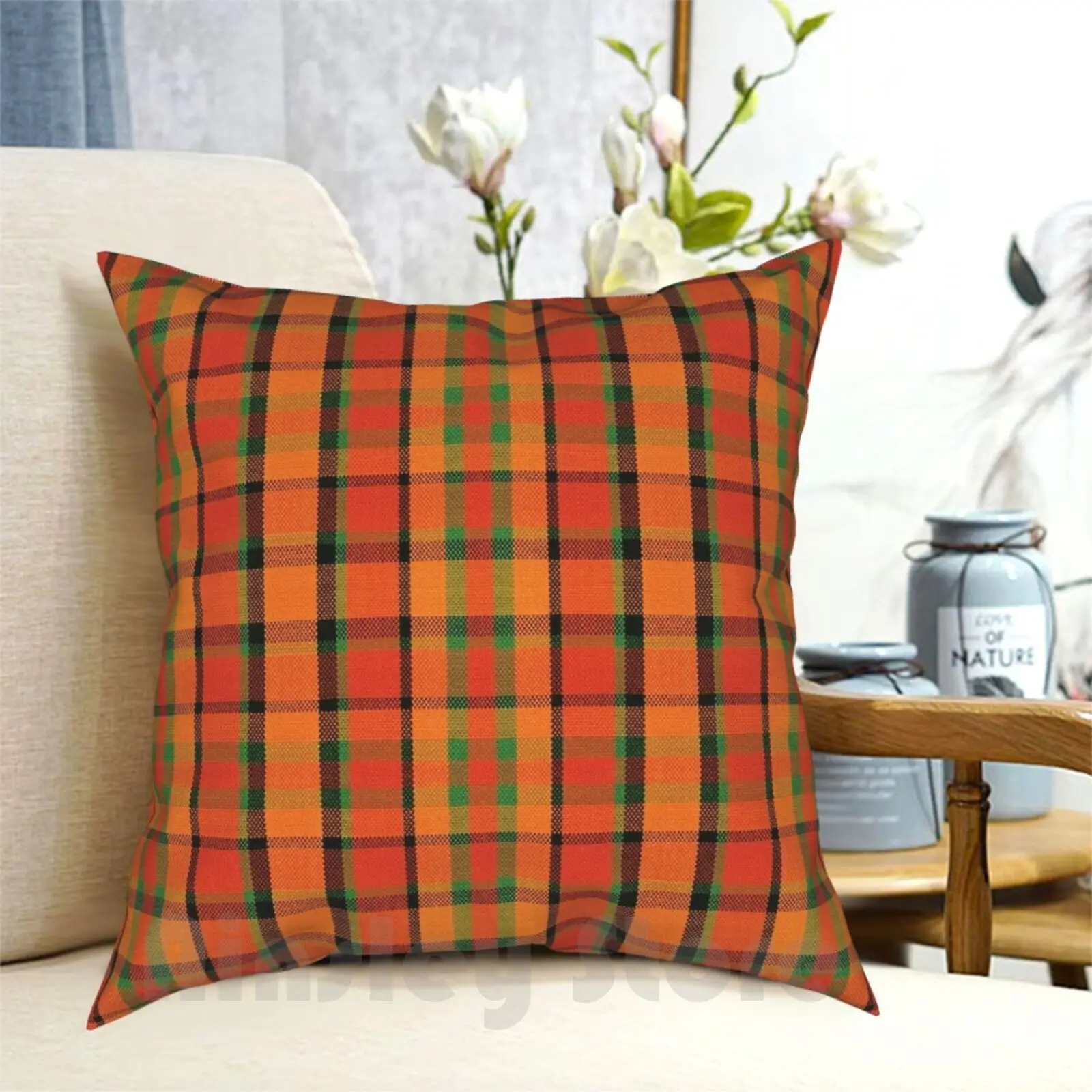 Westy Tartan Orange | Bulli Boys Pillow Case Printed Home Soft DIY Pillow cover Bulli Bulli Boys Bulliboys Bulliboy Kdf