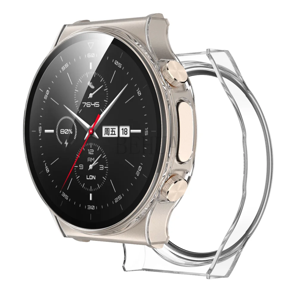 Capa protetora para relógio huawei, capa de proteção + película temperada