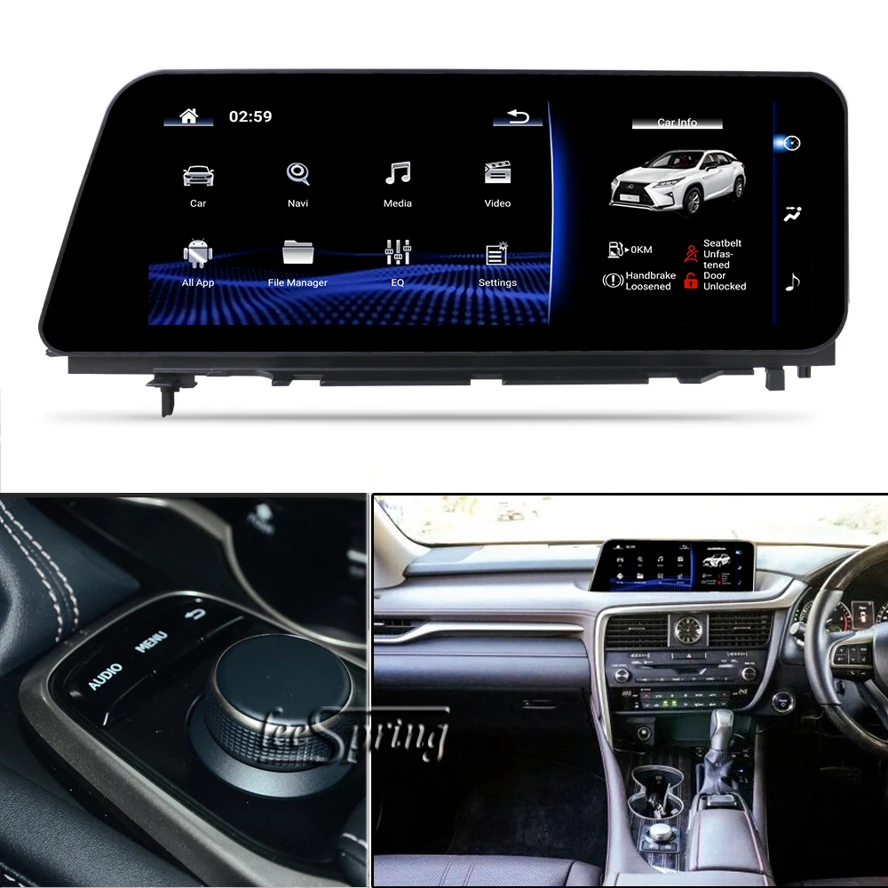 

12.3"Car multimedia Player for LEXUS RX200 GPS Navigation (2016-2018 original Car with knob Remote system) right-hand drive