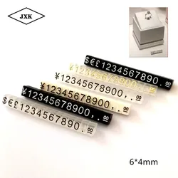 100pcs Numerals price tag cube Numerals price tag  Number Digits Tag Sia Watch Jewelries Pop Pricing Display Stand